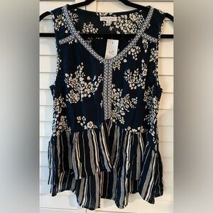 Patrons of Peace Navy Top Size M